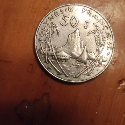 50f French Coin 1985 like new with minor mark