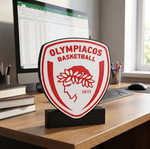 Logo Ολυμπιακος Μπασκετ καινούργιο, 19x27 εκ