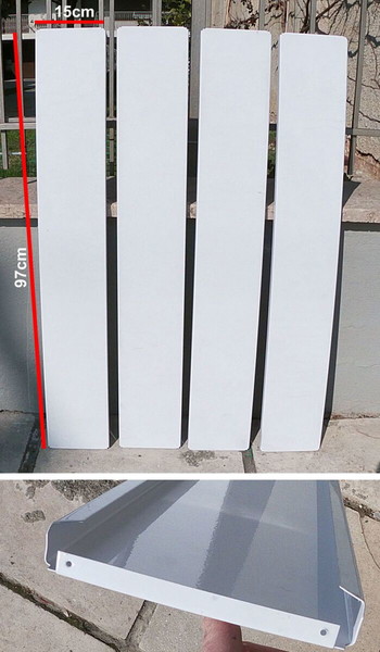30 Μεταλλικά Ράφια 15x97εκ για τοποθέτηση σε τοίχο με ράγες και βραχίονες ή σε γόνδολα. ΕΥΚΑΙΡΙΑ !!