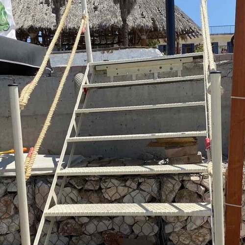 Galvanized metal ladder like new