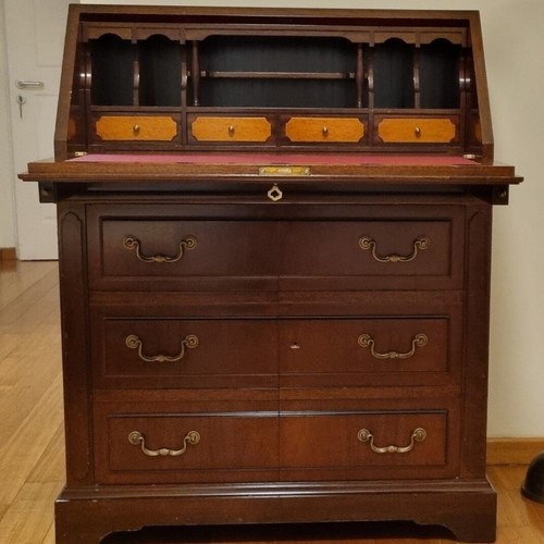 Secretary desk used walnut with drawers
