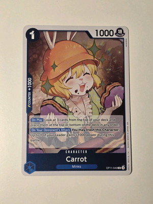 Carrot One Piece Card Game OP11-049 като нов, рядък