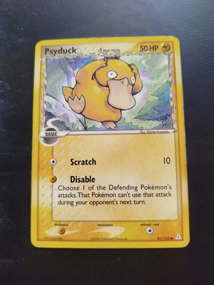 Psyduck Delta Species Holon Phantoms κάρτα μεταχειρισμένη, αριθμός 81/110
