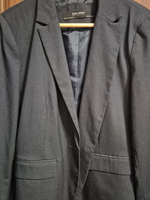 Zara blue jacket like new, size 44 Europe, 12 USA
