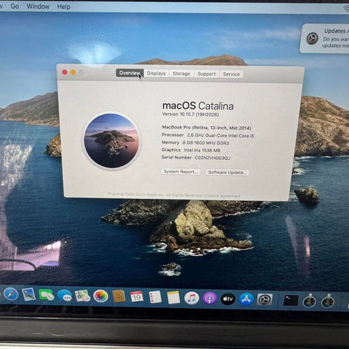 Apple MacBook Pro A1502 13.3" Retina σαν καινούργιο, η μπαταρία δεν λειτουργεί