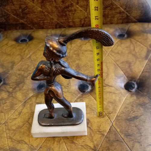 Vintage bronze figurine like new with marble base