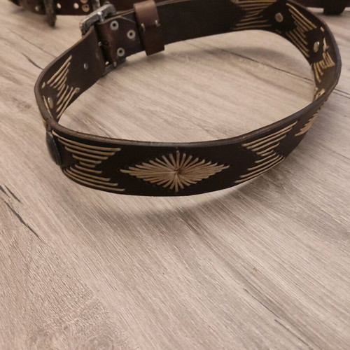 Leather belts new, pack of 3, brown, size 85