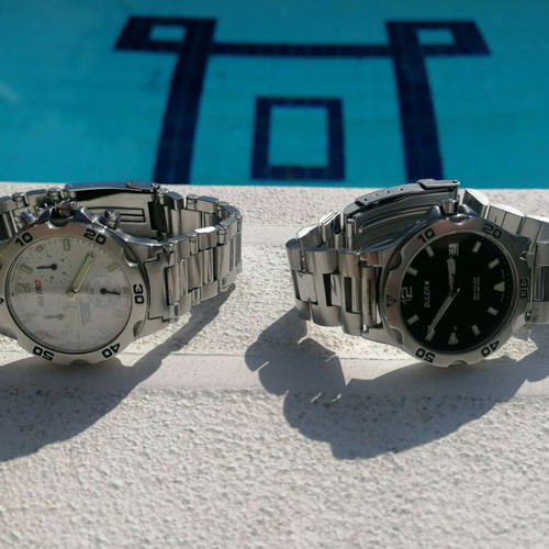 Buler Sea Rover watches like new, black and silver