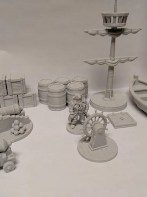 DND pirate ship scene miniatures new