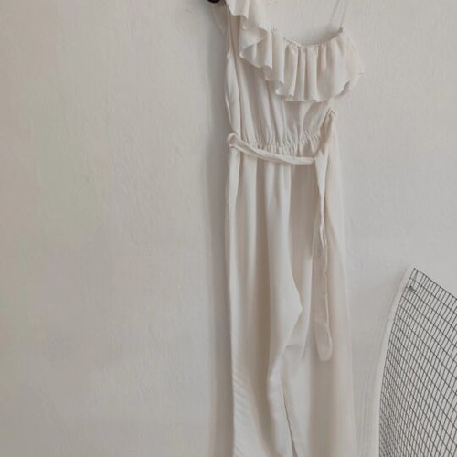 Zara white jumpsuit, new, size S
