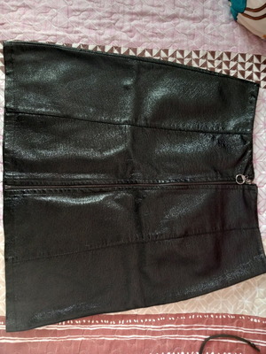 Φούστα owtwo βινύλ σαν καινούργιο, one size, μαύρη με φερμουάρ