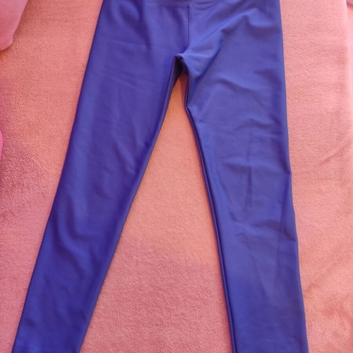 Blue electric shiny sports leggings like new