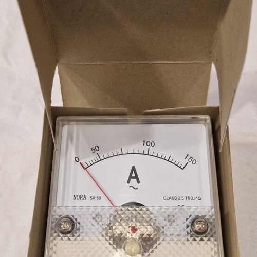 NORA SA-80 Analog AC Panel Ammeter 150/5A, new in box