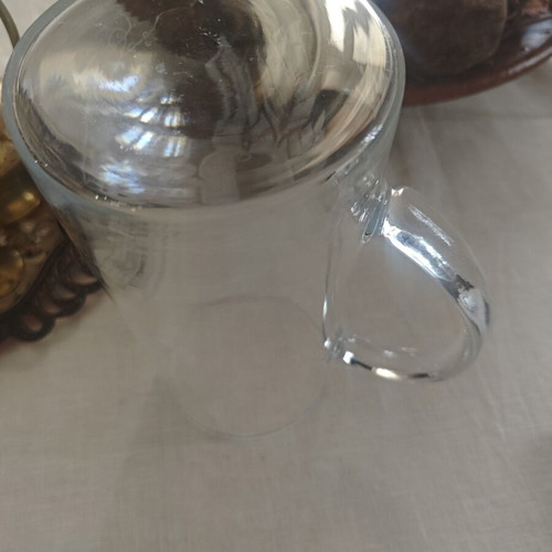 Handmade crystal pitcher for water or wine
