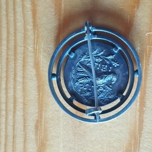 Metal Pin Ancient Greek Coin Replica like new