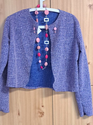 Long-sleeve wool jacket, purple-lilac shades