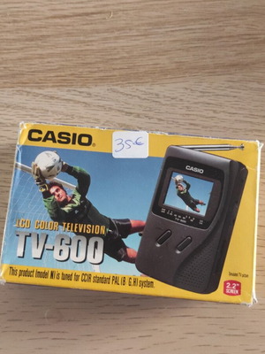 Casio TV-600 винтидж преносима цветна LCD телевизия 2,2" в отлично състояние