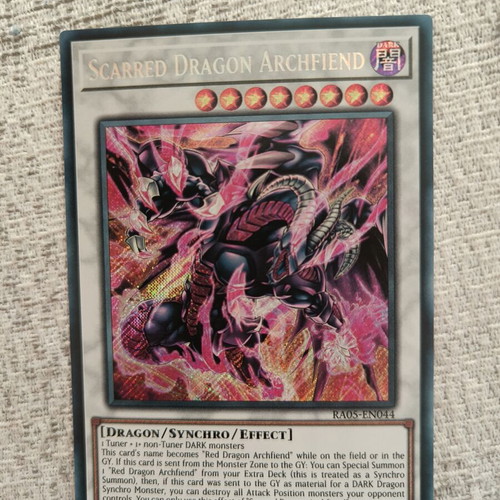 Yu-Gi-Oh Scarred Dragon Archfiend Secret Rare card like new