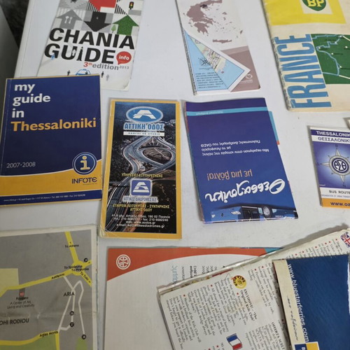 Maps and travel guides used from Greece and abroad