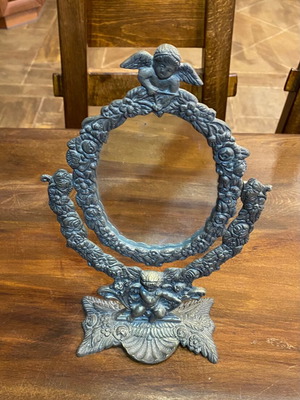 Authentic Bronze Table Mirror I.K. Douatzis used