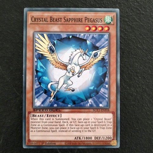 Crystal Beasts Yu-Gi-Oh SXG1 new cards in sleeve