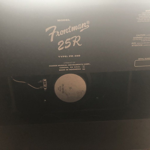 Fender Frontman 25 Reverb amplifier used with fabric cable gift