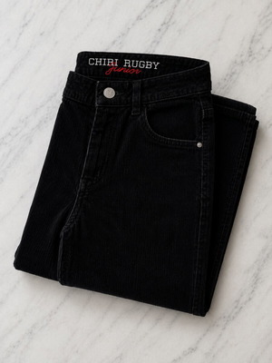 Chiri Rugby corduroy kids pants like new, black, for 12-15 years old