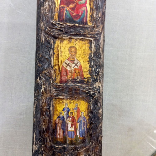 Byzantine icon composition on wood new