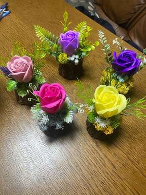 Mini bouquet with soap rose new
