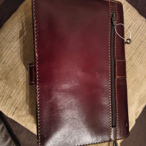 Kouros men's leather bag new, burgundy and brown