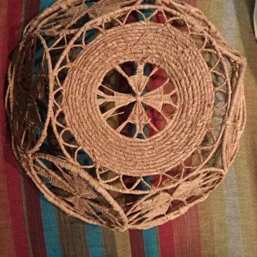 Large handmade basket-paneri like new, diameter 50cm