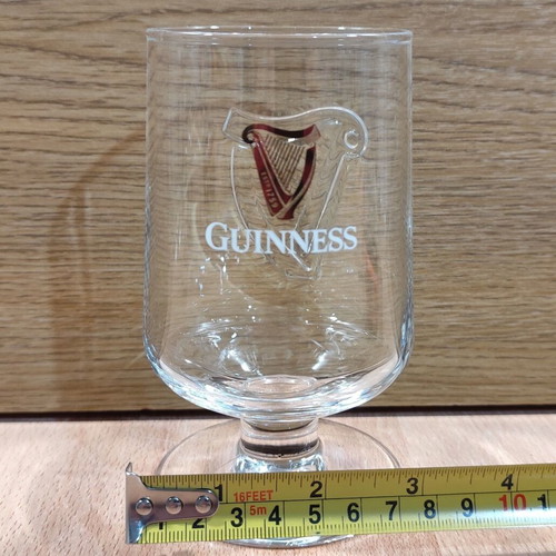 Guinness beer set of two promotional stemmed glasses 0.33lt new