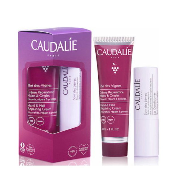 Caudalie Thé Des Vignes Hand & Lip Duo Σετ Περιποίησης για Ενυδάτωση 2τμχ