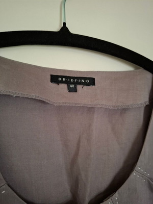 Linen midi dress used, grey-purple, size Medium