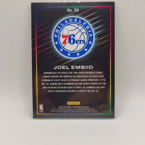 Base card Joel Embiid Panini Recon 2023-24 new