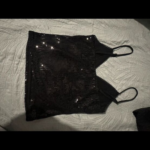 Bershka set top and skirt shorts black new