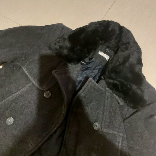 Women's half coat used, black, size S