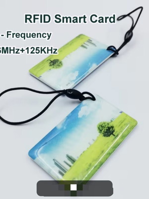 RFID key fobs with epoxy coating, dual frequency, pack of 8, new