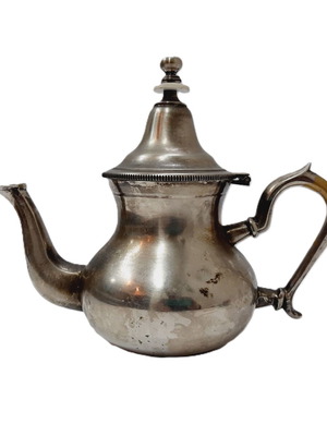 Vintage Moroccan silver-plated brass teapot