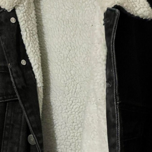 Denim jacket Bershka black XL like new