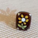 Vintage handmade enamel ring