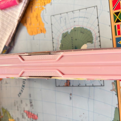 School pencil case with calculator and sharpener
