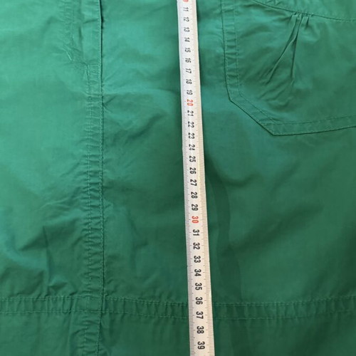 Set of 3 pieces like new, white semize shirt with letters, green skirt, fuchsia belt