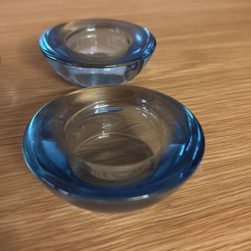Glass holders for tealights like new, set of 3