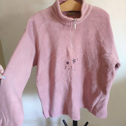 Vintage fleece pullover True Fashion pink size XL like new