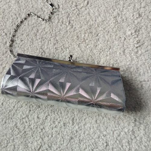 Evening women's bag silver like new
