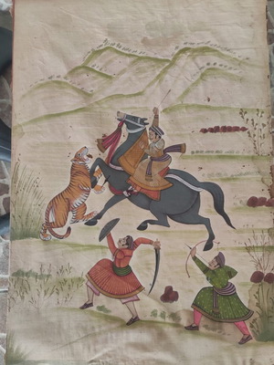 Canvas painting used without frame