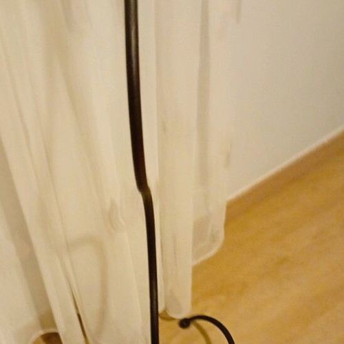 Candlestick floor standing with blown glass, like new
