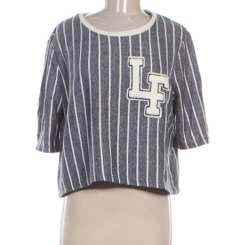 Lefties striped crop top like new, gray and white, size L