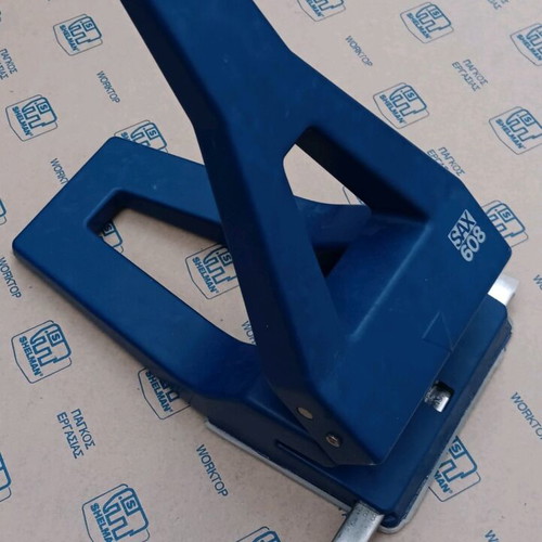 SAX 608 hole punch used, blue color, 2 holes for 63 sheets